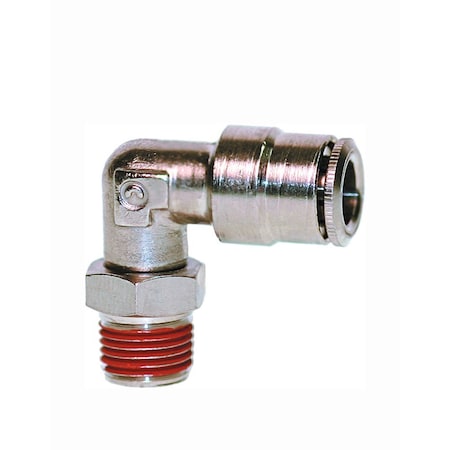 Camozzi Male Elbow Swivel With Coated Threads, 1/4" OD X 1/8" NPT C6520 04-02